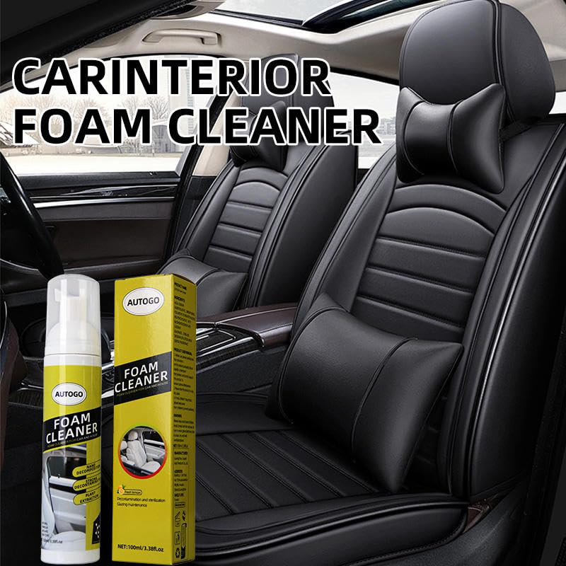 Leather Cleaner Interior - Mehrzweck-Schaumreiniger für Autoinnenräume und Ledersitze, Fleckenentferner